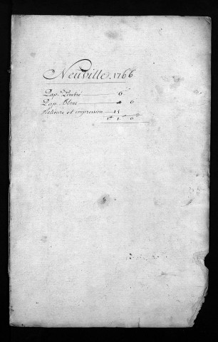 Collection du greffe. Baptêmes, mariages, sépultures,1766