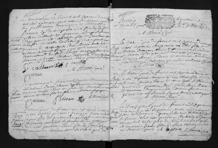 Collection communale. Baptêmes, mariages, sépultures, 1719-1740