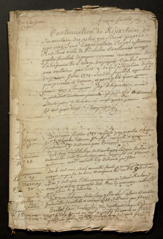 24 janvier 1780-23 août 1784