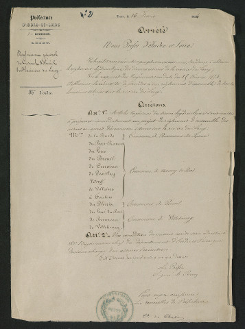 Documents relatifs au règlement d'eau des moulins du Long (1854)