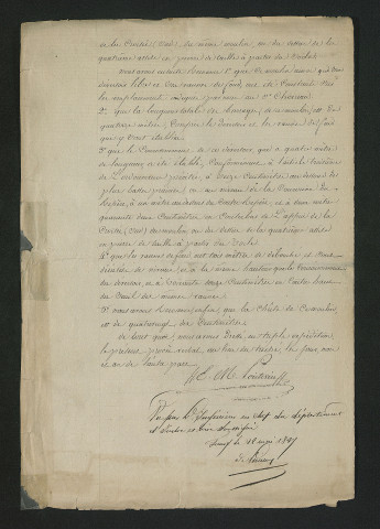 Procès-verbal de réception (8 mai 1827)