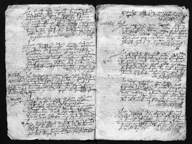 Collection communale. Baptêmes, 1606-1608