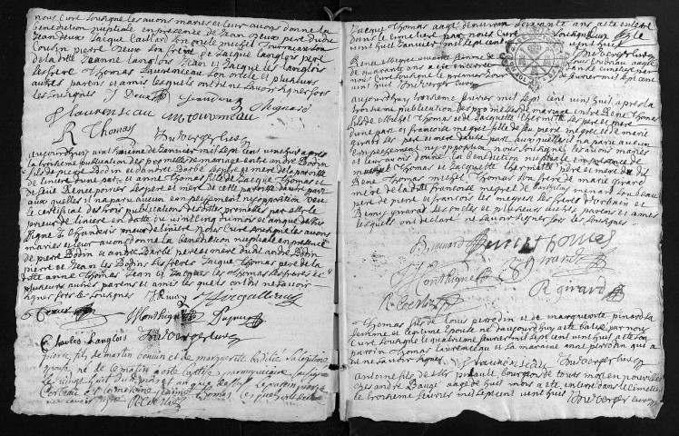 Baptêmes, mariages, sépultures, 1728