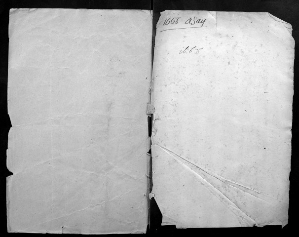 Collection du greffe. Baptêmes, mariages, sépultures, 1668