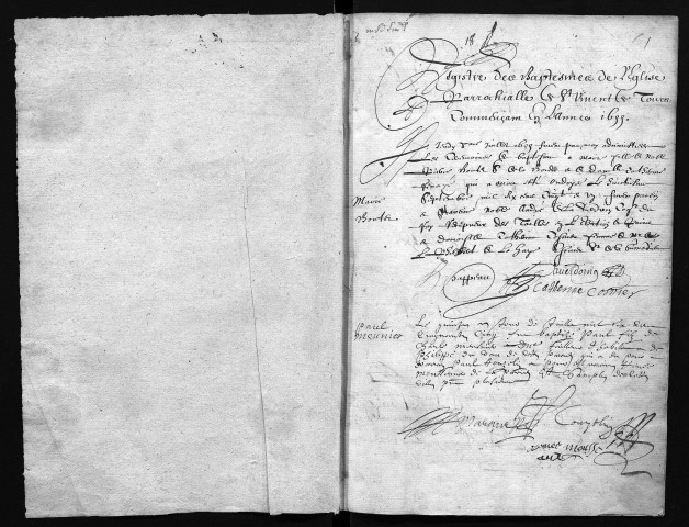 Collection communale. Baptêmes, 8 juillet 1655-1667