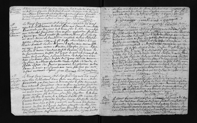 Collection du greffe. Baptêmes, mariages, sépultures, 1779