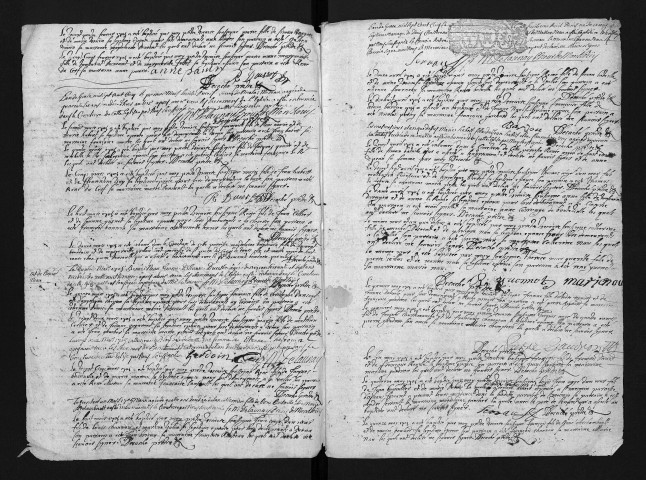 Collection du greffe. Baptêmes, mariages, sépultures, 1705