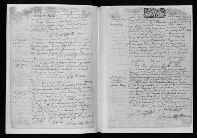 Collection communale. Baptêmes, mariages, sépultures, 1701