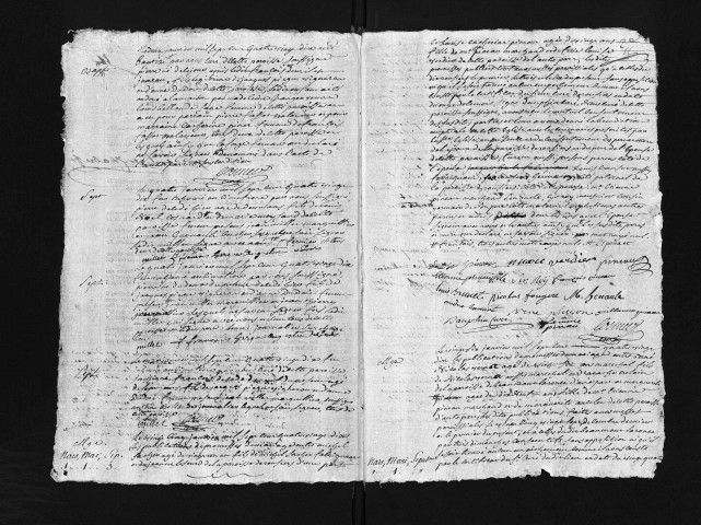 Collection du greffe. Baptêmes, mariages, sépultures, 1790