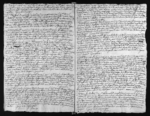 Collection du greffe. Baptêmes, mariages, sépultures, 1775-1776