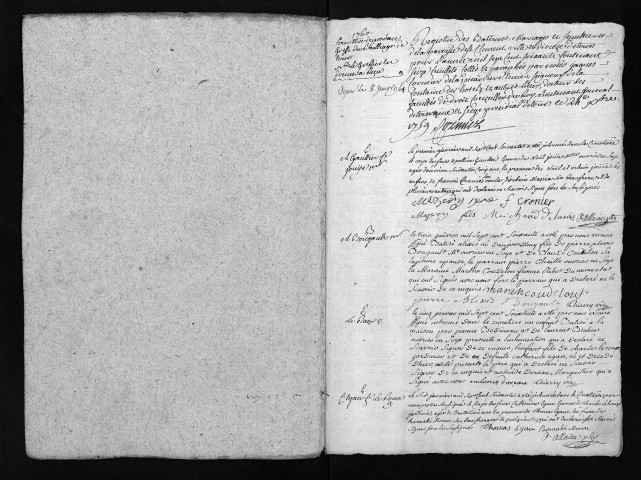 Baptêmes, mariages, sépultures, 1760
