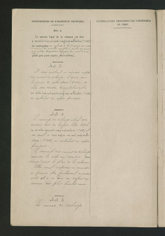 Arrêté préfectoral valant règlement d'eau (8 octobre 1875)