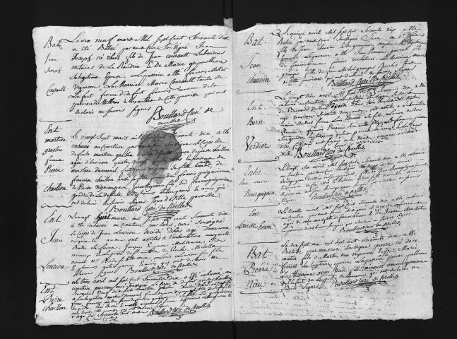 Collection du greffe. Baptêmes, mariages, sépultures, 1770