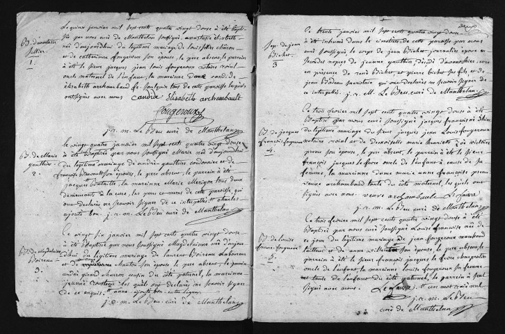 Collection du greffe. Baptêmes, mariages, sépultures, 1792