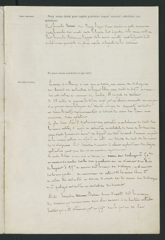Documents relatifs au règlement d'eau des moulins du bourg et Bodeau (1852-1854)