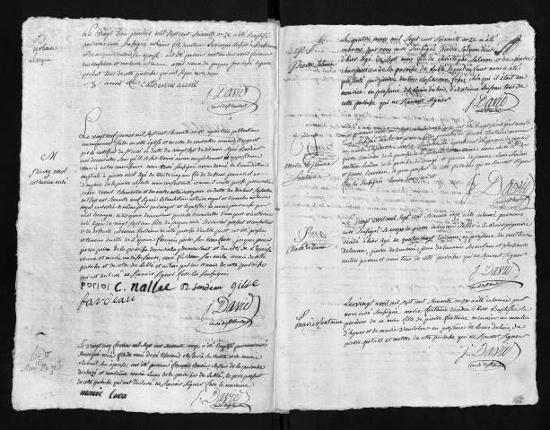 Collection du greffe. Baptêmes, mariages, sépultures, 1771