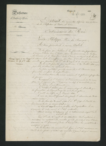 Ordonnance royale valant règlement d'eau (16 novembre 1841)
