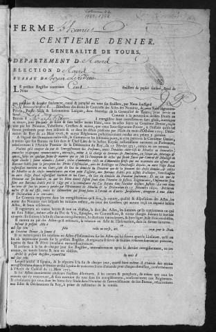 Centième denier et insinuations suivant le tarif (27 février 1759-20 août 1761)