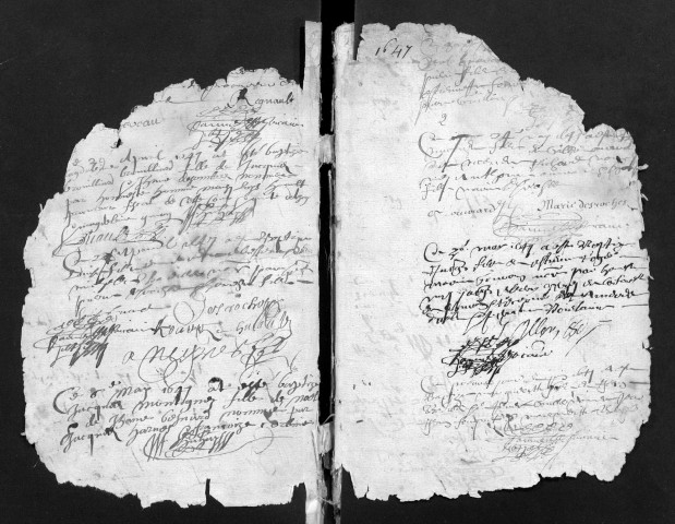 Collection communale. Baptêmes et mariages, mai 1647-août 1667 - La période août-décembre 1667 est lacunaire dans cette collection