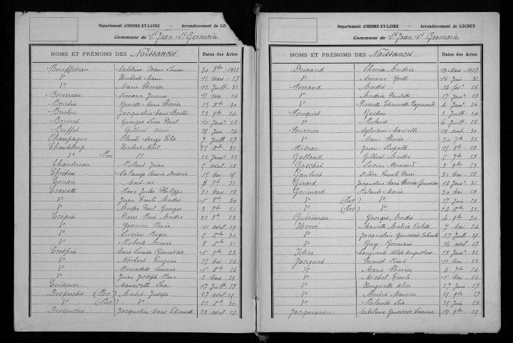 Naissances, mariages, décès