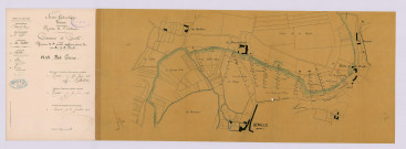 Révision du règlement d'eau : plan des lieux, profils en long et en travers, plan et détails (9 juin 1906)