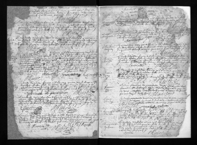 Collection communale. Baptêmes, mariages, sépultures, 1682-1689