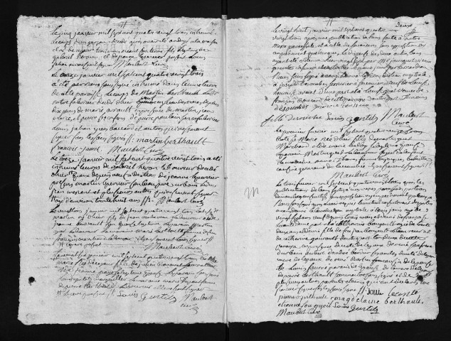 Collection du greffe. Baptêmes, mariages, sépultures, 1783