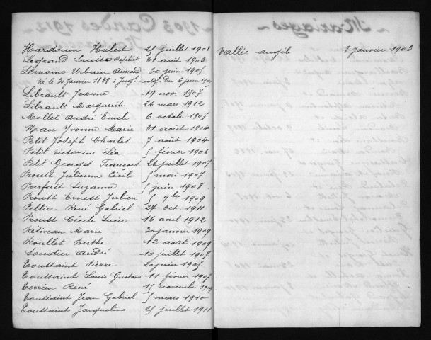 Naissances, mariages, décès