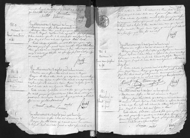 Naissances, 1833-1847