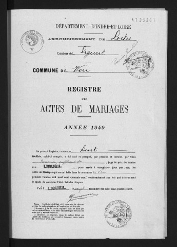 Mariages, 1949