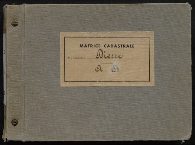 Table des comptes de la matrice. Comptes actifs personnes morales et A - Ga.