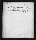 Collection du greffe. Baptêmes, mariages, sépultures, 1790