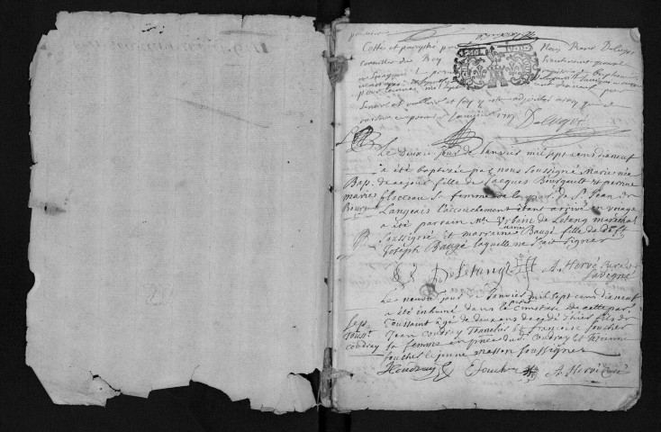 Collection communale. Baptêmes, mariages, sépultures, 1719-1740