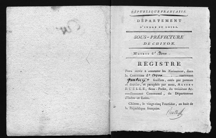 Naissances, mariages, décès, an IX-1806