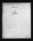 Collection du greffe. Baptêmes, mariages, sépultures, 1780-1781