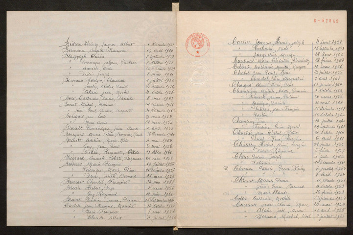 Naissances, mariages, décès