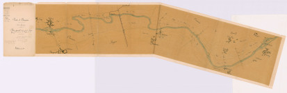 Plan général de la rivière de l'Indre, dans les communes de Reignac et de Courçay (29 septembre 1851)