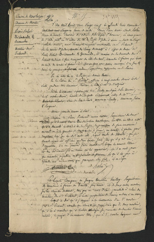 Procès-verbal de commodo et incommodo (3 novembre 1825)