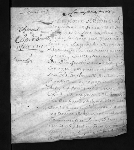 Baptêmes, mariages, sépultures, 1710-1711