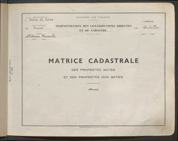 Table des comptes de la matrice. Comptes actifs personnes morales et A - R.