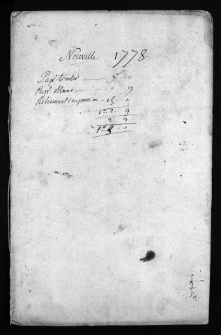 Collection du greffe. Baptêmes, mariages, sépultures,1778