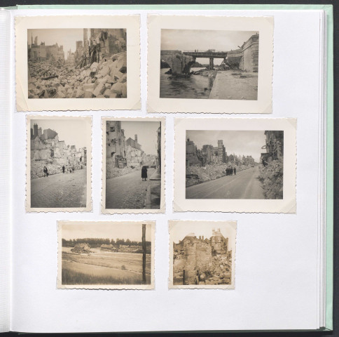 Bâtiments en ruine à Tours rue Nationale et pont Wilson.