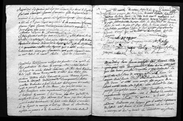 Collection du greffe. Baptêmes, mariages, sépultures, 1770