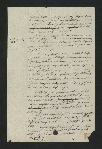 Plainte de quatre propriétaires riverains, décision du préfet (23 octobre 1823)
