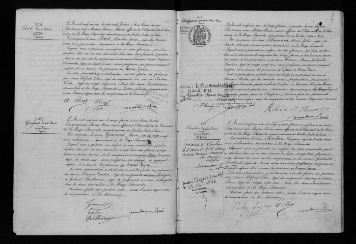 Naissances, 1906-1922