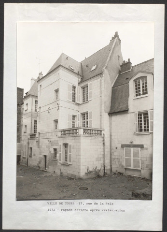 17 rue de la Paix, façade arrière après restauration.