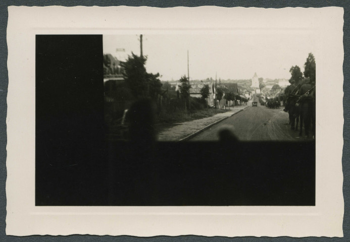 Nogent-le-Rotrou (Eure-et-Loir). Colonne hippomobile de l'armée allemande.