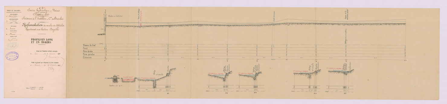 Profils en long et en travers (29 septembre 1892)