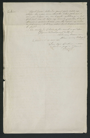 Procès-verbal de récolement (1er décembre 1845)