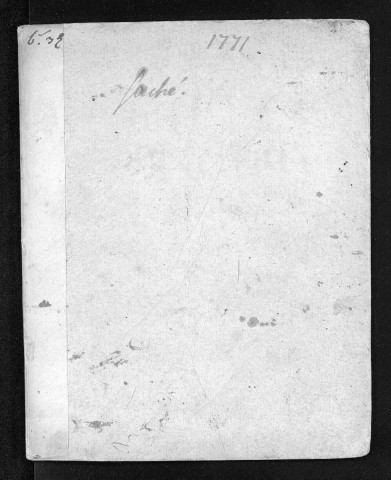 Collection du greffe. Baptêmes, mariages, sépultures, 1771